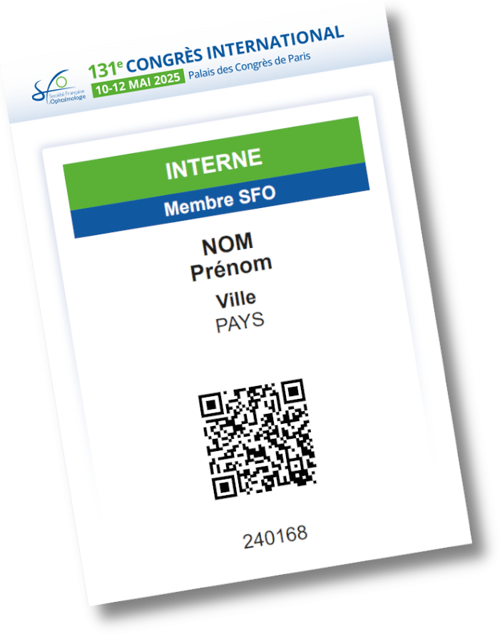 Badge pour le congrès de la SFO